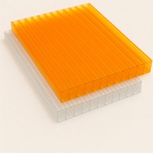 Поликарбонат сотовый листовой 3,7х2100х6000 мм янтарный 25% в наличии в Екатеринбурге