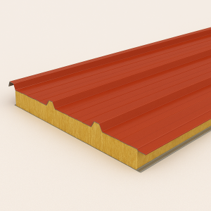 Кровельная сэндвич-панель МВ 100х1000(1000) мм рубиново-красная в наличии в Екатеринбурге