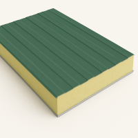 Стеновая сэндвич-панель с минеральной ватой 60 мм RAL 1014